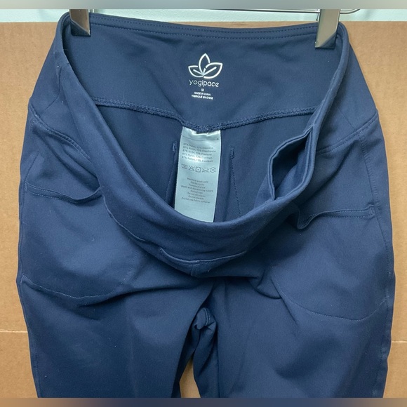 Yogipace Straight Leg Yoga Pants 5 Pockets Navy Blue Size M/29” - Picture 5 of 7